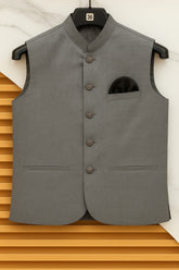 Men’s Steel Gray Sutting Waistcoat